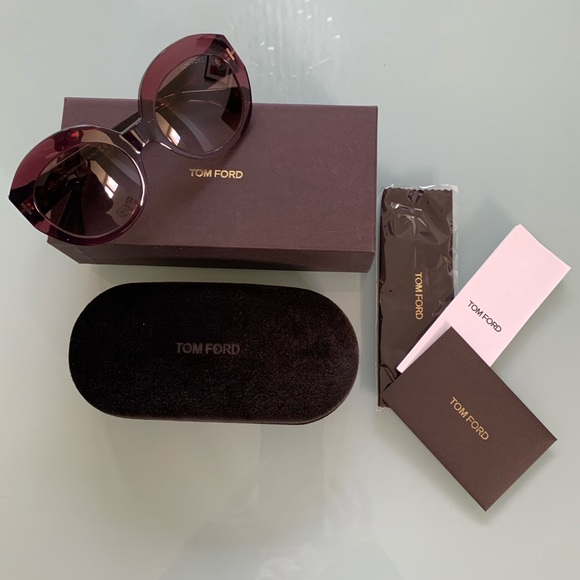 Tom Ford Rachel Brown Round Sunglasses FT0533 - Picture 2 of 7